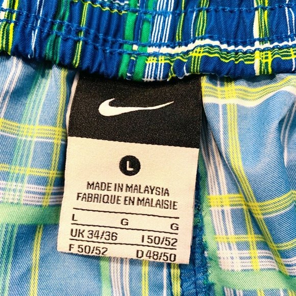 Nike Plaid Board Shorts Swim Trunks Longer‎ Length - Picture 4 of 12